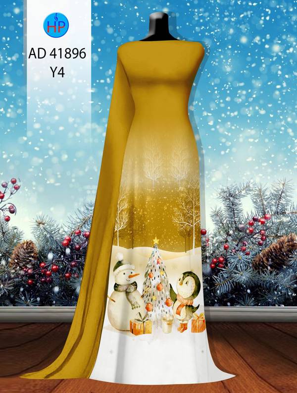 Vải Áo Dài Giáng Sinh AD 41896 1